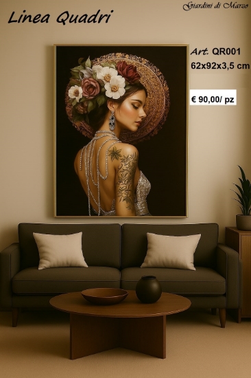 Immagine di QUADRO DONNA TATUATA QR001 GIARDINI DI MARZO