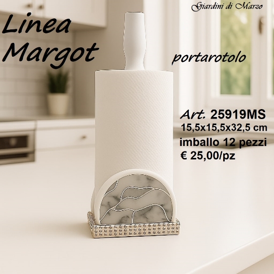 Immagine di PORTAROTOLO EFFETTO MARMO SILVER 25919MS GIARDINI DI MARZO