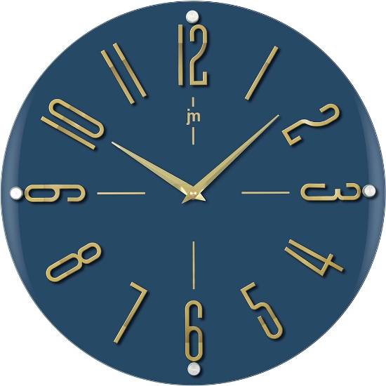 Immagine di OROLOGIO PARETE QZ.MDF VETR 39,4 CM- BLU 00974A  LOWELL