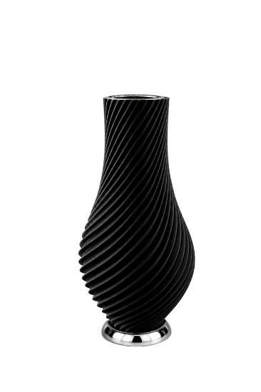 Immagine di VASO H18 NERO BASE ARGENTO 23001 2NE ARG